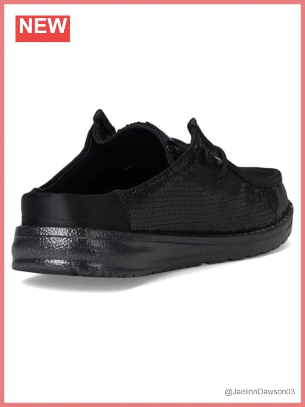 HEYDUDE Wendy Sequin Slip-On Loafer with Elastic Laces
